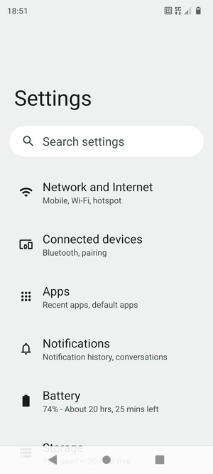 Select Network and Internet