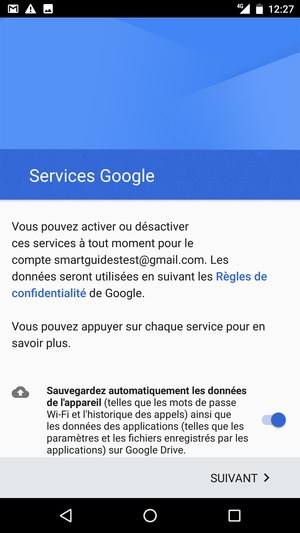 Sélectionnez SUIVANT