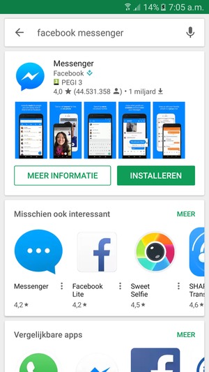 Selecteer de app