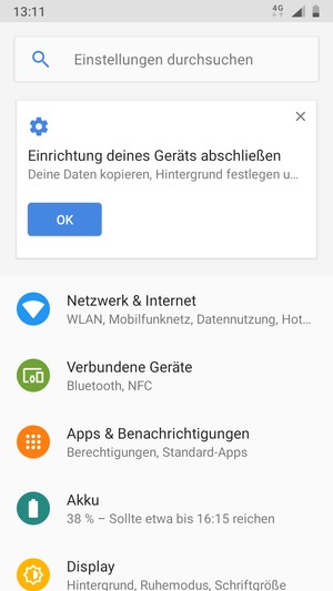 Wählen Sie Netzwerk & Internet