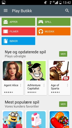 Velg søk-knappen