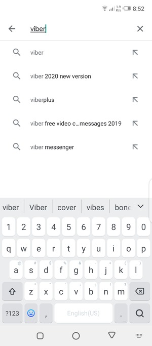 Enter the app name and select Search