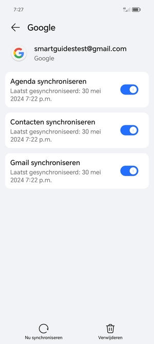 Selecteer Nu synchroniseren