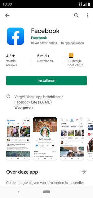 Selecteer Installeren