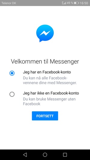 Applikasjonen er klar til bruk