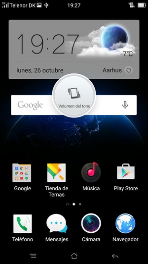 Continúe presionando para el modo de vibración, el cual es aprobado con una vibración corta