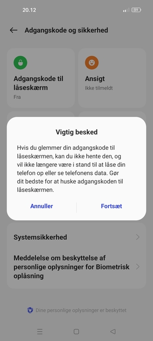 Vælg Fortsæt