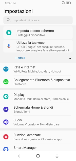 Seleziona Rete e Internet