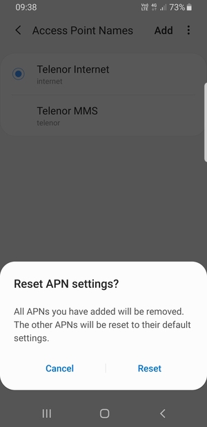Select Reset