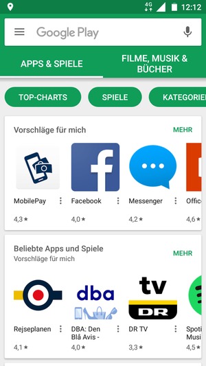 Wählen Sie die Suchleiste