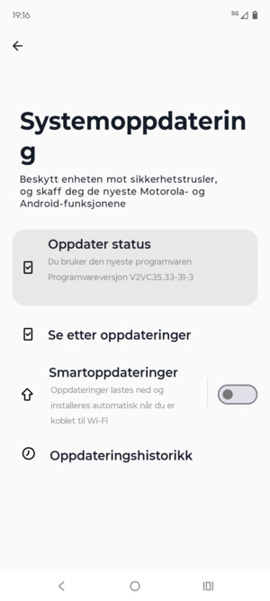 Velg Se etter oppdateringer