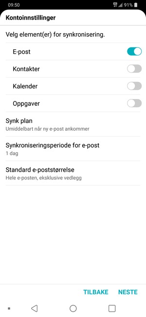 Velg NESTE