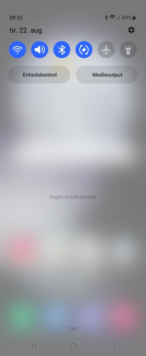 Aktiver topmenuen igen