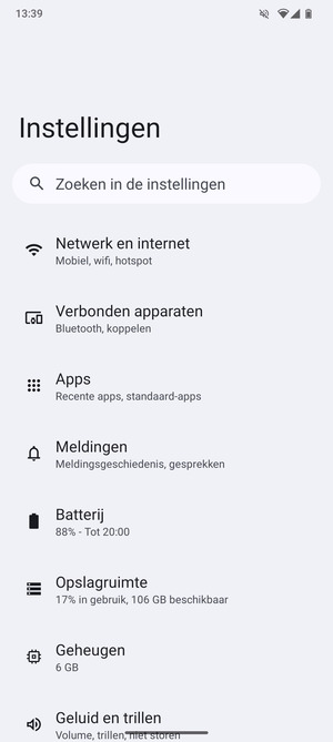 Selecteer Netwerk en internet