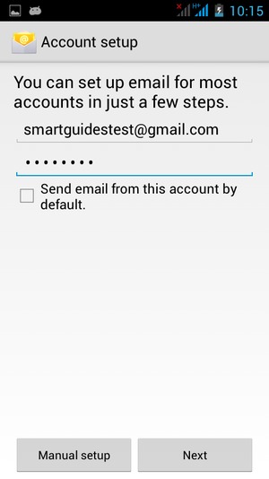 Enter your Gmail or Hotmail address and Password. Select Next