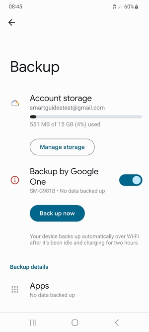 Select Account storage