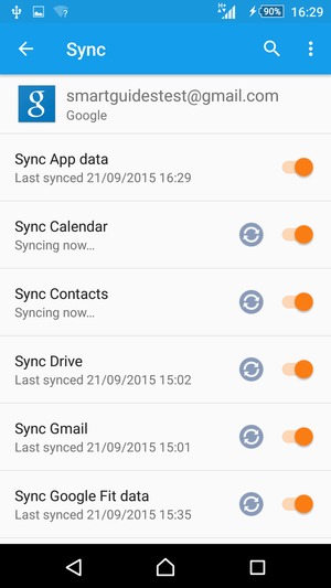 Your information will be synchronised
