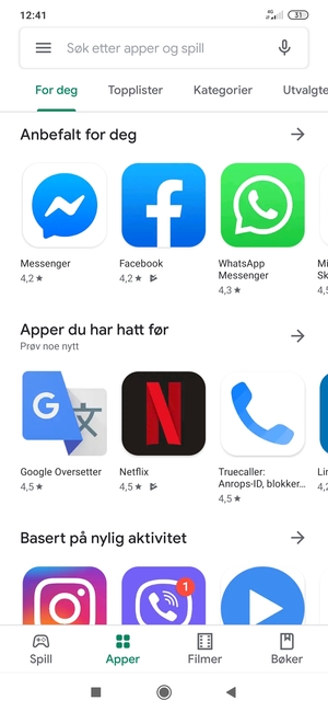 Velg søkefelt