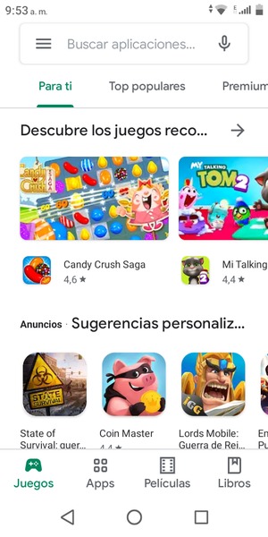 Seleccione la barra de Búsqueda