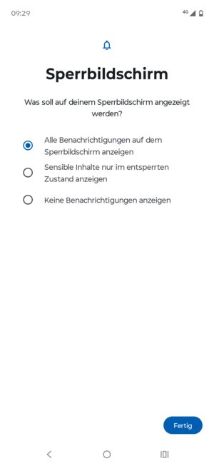 Wählen Sie die gewünschte Option und wählen Sie Fertig