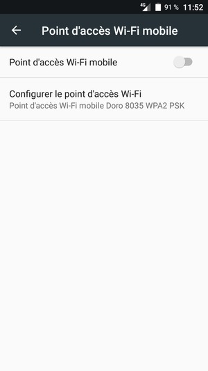 Sélectionnez Configurer le point d'accès Wi-Fi