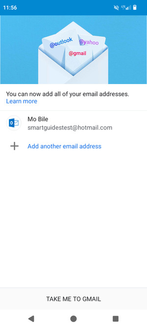 Select TAKE ME TO GMAIL