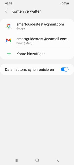 Wählen Sie Ihr Google Konto