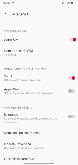 Sélectionnez Noms des points d'accès