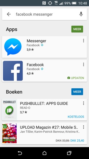 Selecteer de app