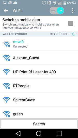 You are now connected to the Wi-Fi network