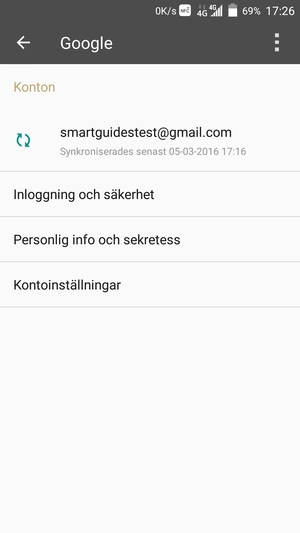 Tryck på ditt konto