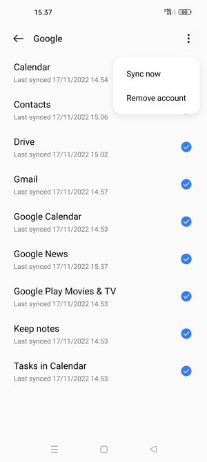 Select Sync now