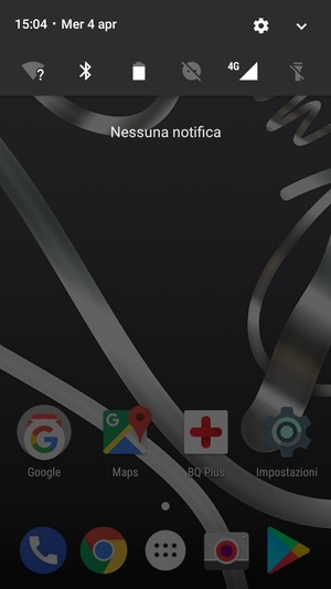 Scorri nuovamente verso il basso il menu in alto