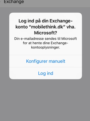 Vælg Konfigurer manuelt