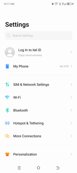 Select SIM & Network Settings