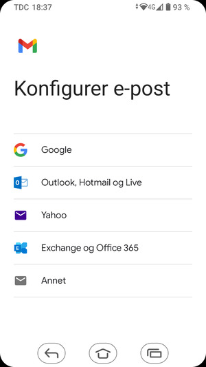 Velg Outlook, Hotmail og Live