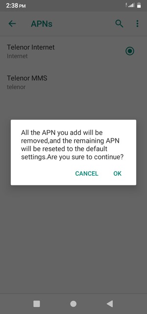Select OK