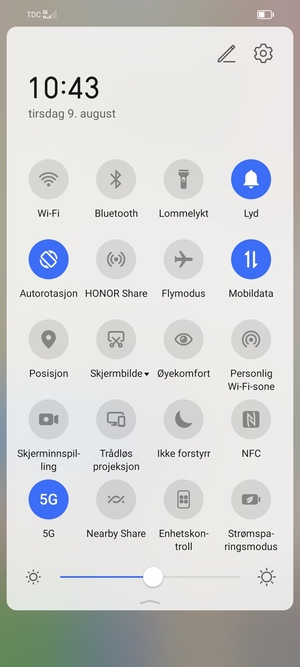 Velg Strømsparingsmodus