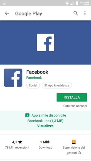 Seleziona INSTALLA