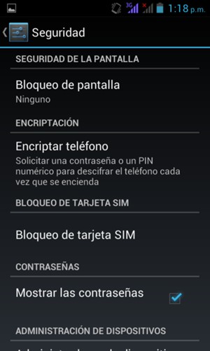 Seleccione Bloqueo de pantalla