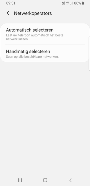 Selecteer Handmatig selecteren
