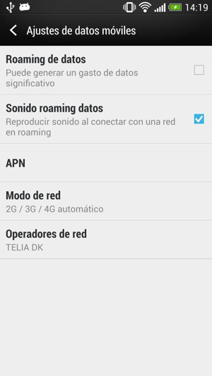 Seleccione Modo de red