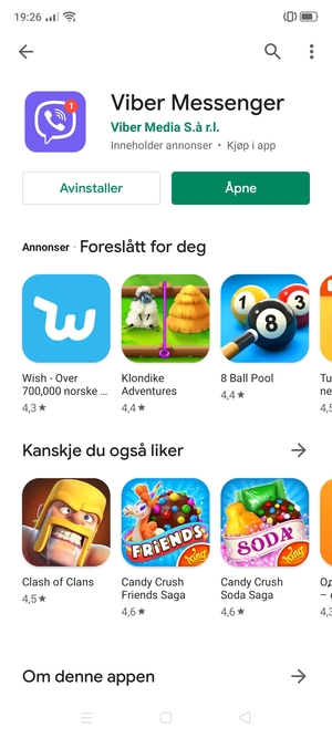 Velg Åpne