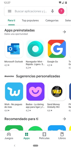 Seleccione la barra de Búsqueda