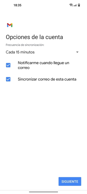 Seleccione SIGUIENTE