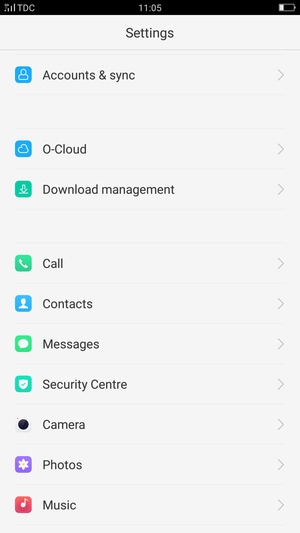 Scroll to and select Messages