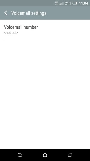 Select Voicemail number