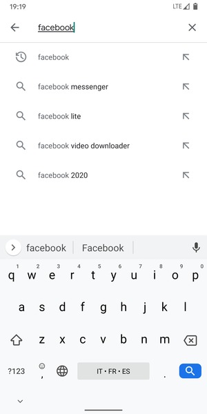 Inserisci il nome dell'app e seleziona Ricerca