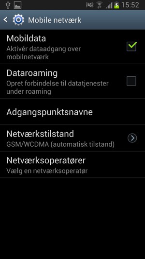 For at skifte netværk, hvis der opstår netværks problemer, vælg Netværksoperatører