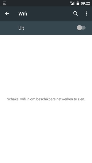 Schakel Wifi in